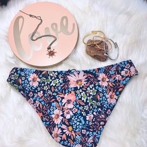 BCA Floral Stripe Reversible Bikini Bottoms S L